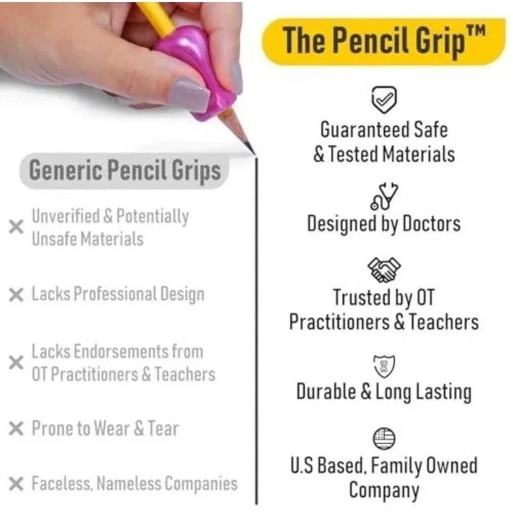 The Pencil Grip Original Pencil Grippers 14 Pc, Improves‎ Kids Handwriting,